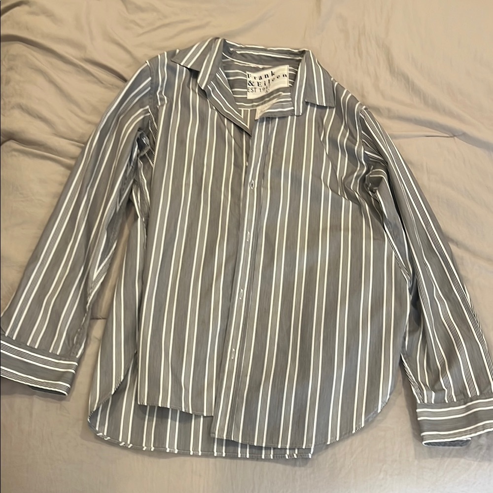 FRANK & EILEEN Men’s Striped Gray Shirt